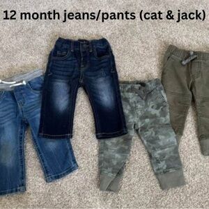 Cat & Jack Blue and Green Jeans Set (4 pairs)